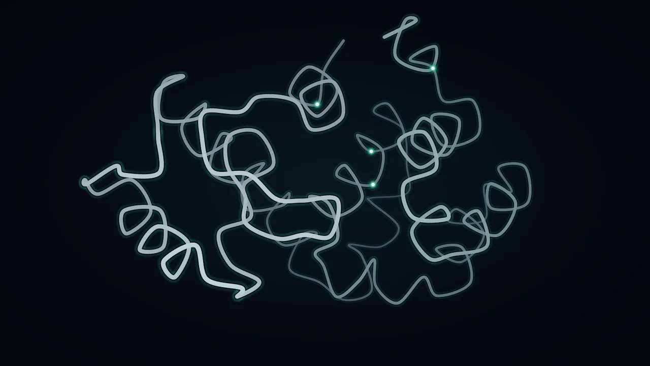 Rendered ribbon model of T4 lysozyme with highlighted engineered residues across the folded domain