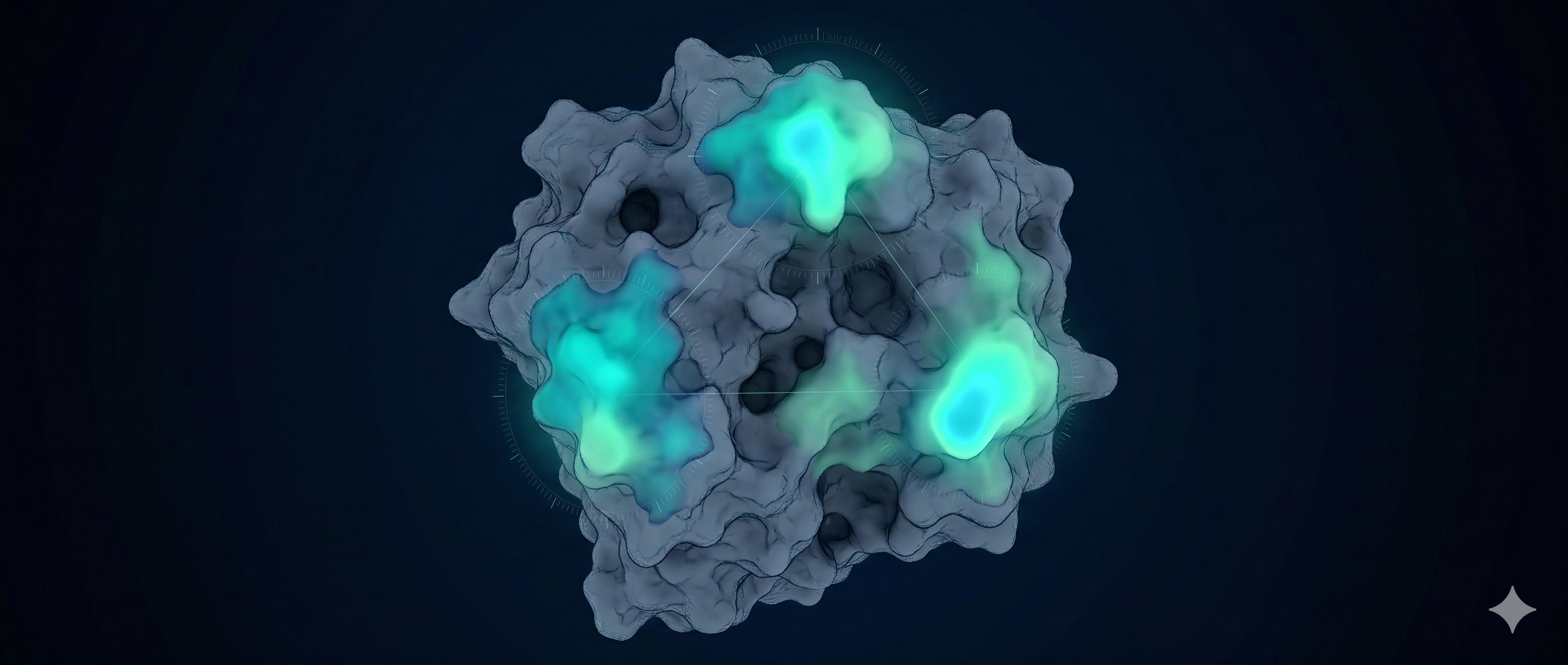 Protein surface with scored epitope patches highlighted for binder design