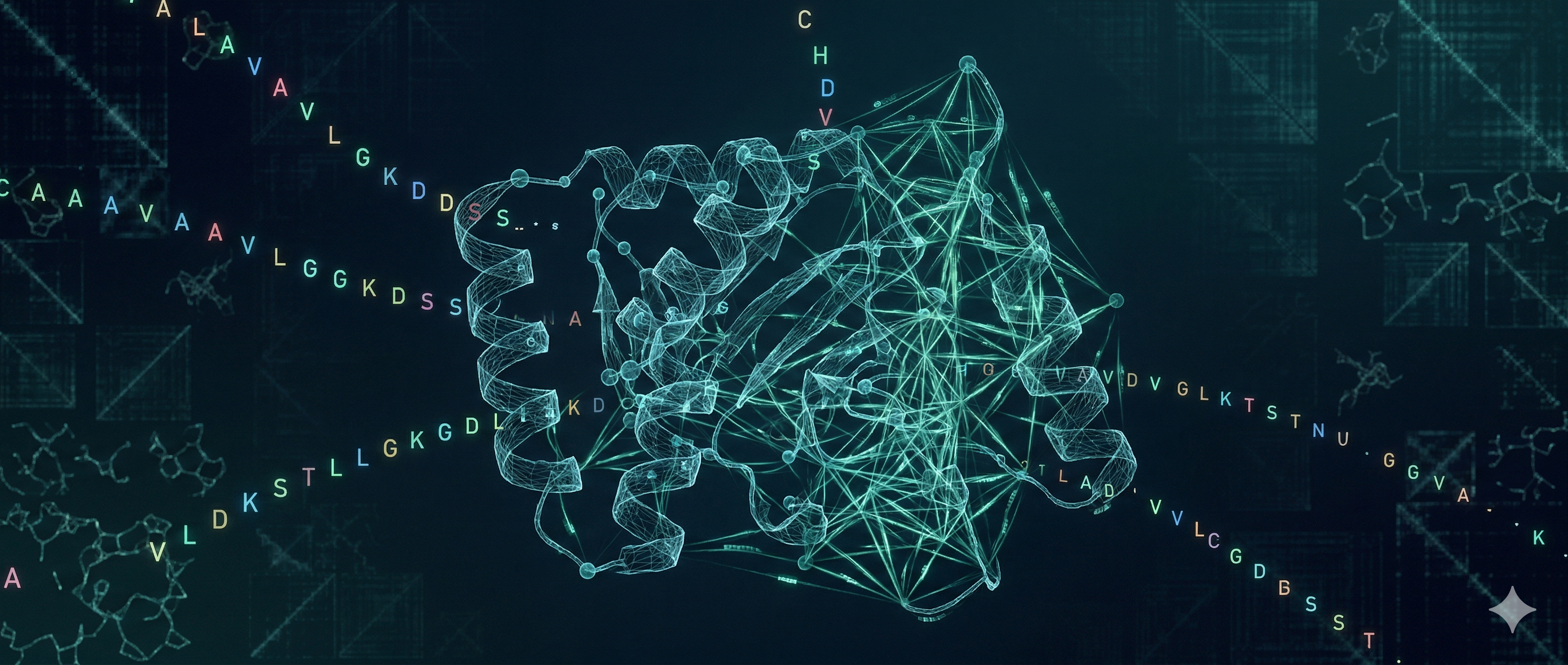 Inverse folding visualization with amino acid identities being assigned to protein backbone positions